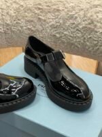 Prada Brushed Leather Mary Jane T Strap Shoes Black 2Ee372 055 F0002 - Image 2