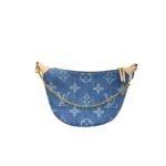 Louis Vuitton Loop Hobo Monogram Denim Bag Blue 35Cm