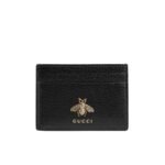 Gucci Animalier Leather Card Case Black 10cm 523685 Dj20t 1000