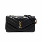 Saint Laurent Loulou Medium Chain Bag Black 29cm 801439aaeax1000