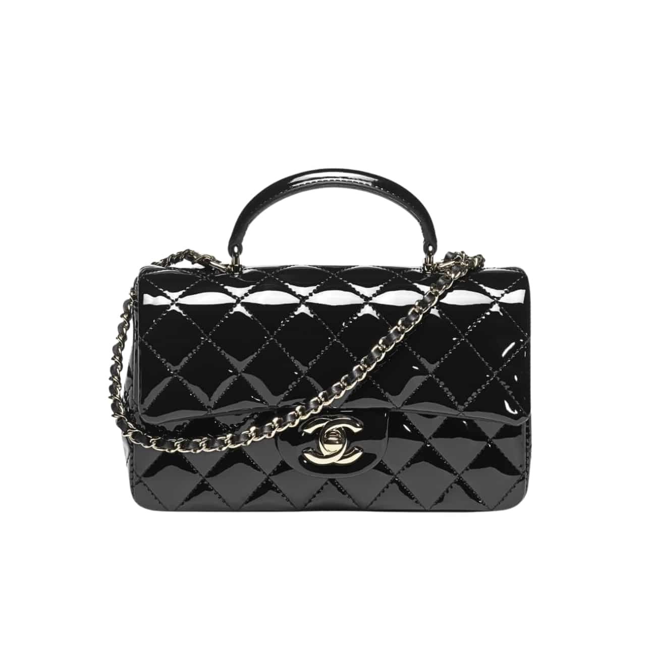 TBNB-28 Chanel Mini Classic Handbag With Top Handle Black 20cm As2431 B18237 94305 - Image 1