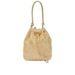 Prada Embellished Satin Pouch Platinum Color 20Cm 1Nr016 2Awl F0522