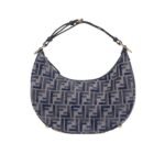 Fendi Fendigraphy Small Dark Blue Ff Chenille Bag 30Cm 8Br798Asu0F1Pqm
