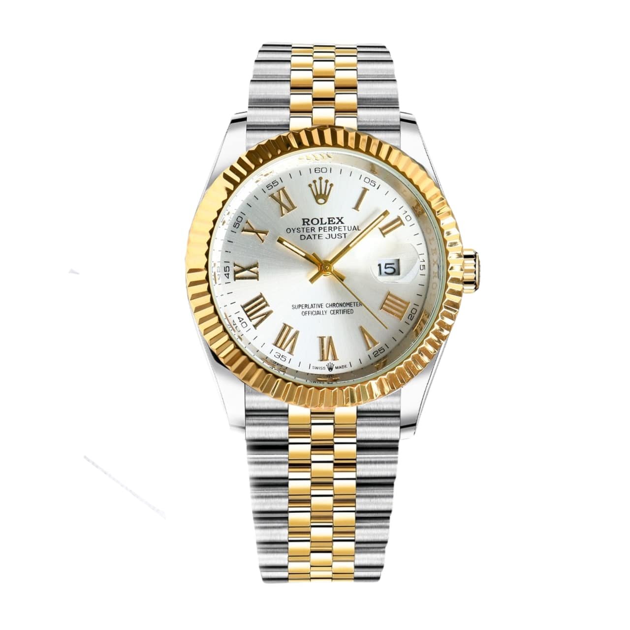 TBNB1-9-2 Rolex Datejust Roman Numeral Dial Oystersteel And Gold In White 41mm - Image 1