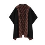 Fendi Junior Cape Black And Logo Reversible Cape Jfq056aklsf1m0t