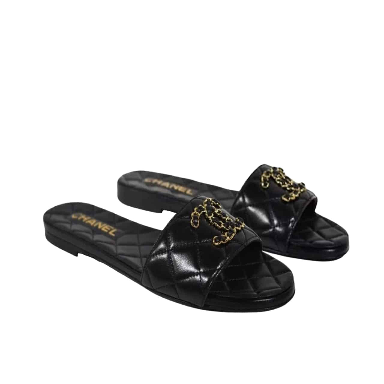 Thumbnail-51-1 Chanel 23P Quilted Cc Chain Mule Sandal Black G39954 X56940 94305 - Image 1