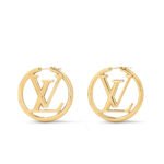 Louis Vuitton Louise Hoop Earrings Gold M64288
