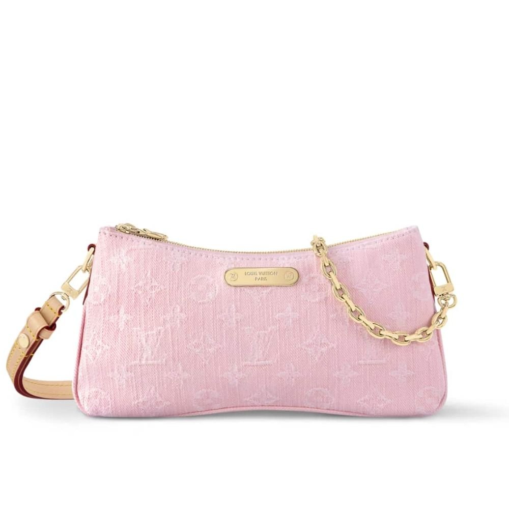 Upload-SP-2 Louis Vuitton Liv Pochette Monogram Denim Washed Pink 24Cm M14159 - Image 1