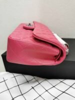 Chanel Classic Medium Flap Bag With Silver Hardware Dark Pink 25cm - Image 8