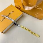 Louis Vuitton Monogram Tied Up Bracelet Gold And Silver M1306l - Image 4