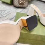Gucci Women’S Slide Sandal With Horsebit White 655412 Bko00 9022 - Image 2