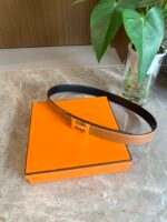 Hermes Mini H Belt Bucket And Reversible Leather Strap Black Brown 24Mm H079645Cc06 - Image 4