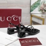 Gucci Women Pump With Double G Black Leather 832474 Bnc80 1000 - Image 5